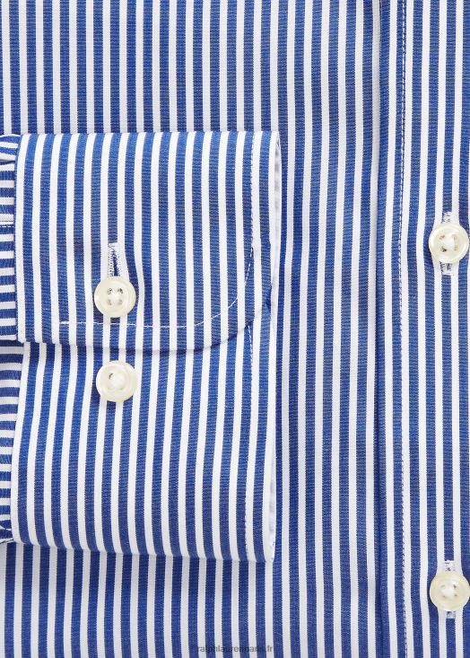 chemise ajustée en popeline rayée regent 46T60T603 Hommes Ralph Lauren royal/blanc