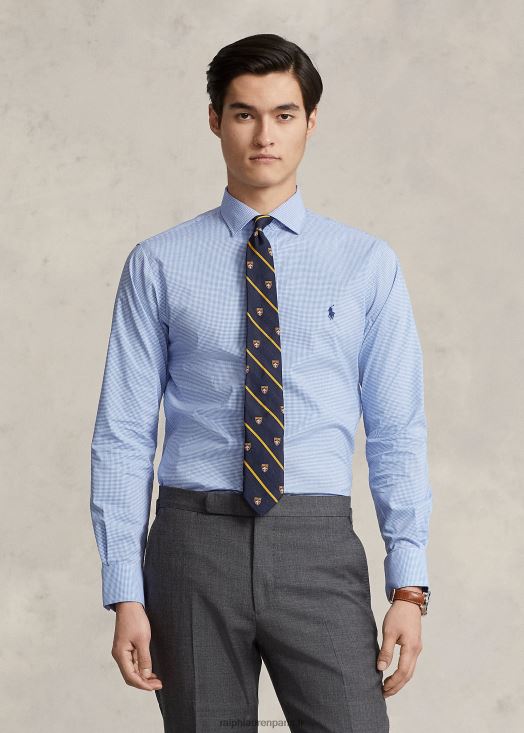 chemise en popeline coupe ajustée 46T60T678 Hommes Ralph Lauren mini bleu/blanc