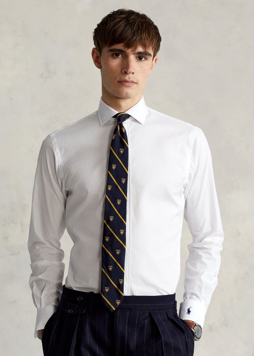 chemise en popeline coupe ajustée 46T60T8475 Hommes Ralph Lauren blanc