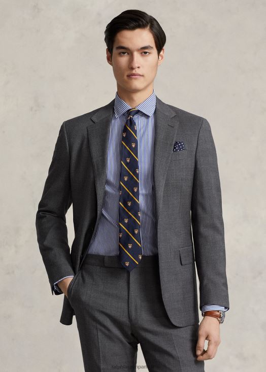 chemise en popeline coupe ajustée 46T60T8597 Hommes Ralph Lauren royal/blanc