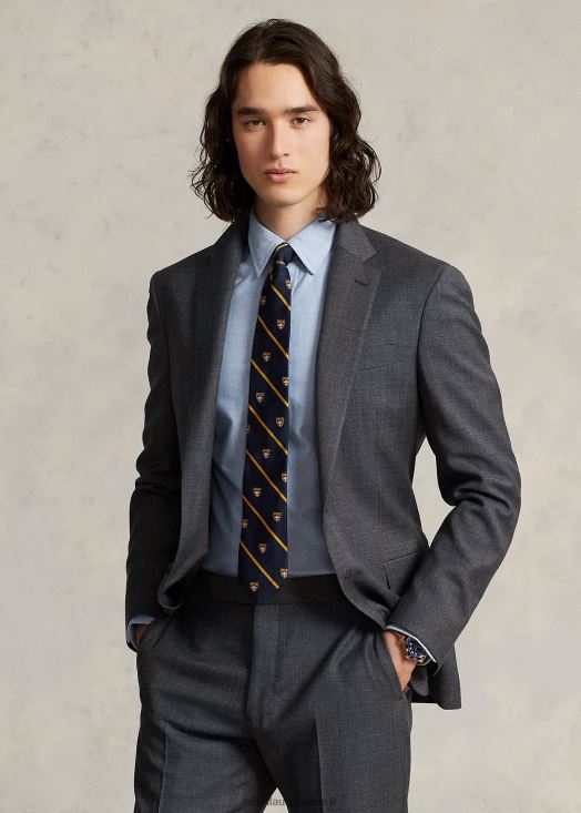 chemise oxford monogramme coupe ajustée 46T60T110 Hommes Ralph Lauren bleu