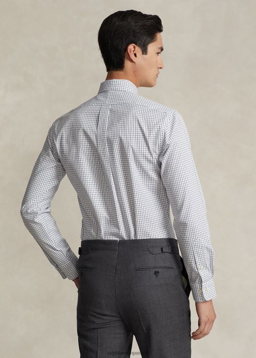 chemise oxford tattersall coupe ajustée 46T60T1249 Hommes Ralph Lauren multicolore violet/blanc