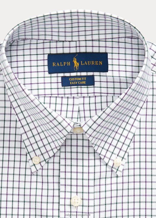 chemise oxford tattersall coupe ajustée 46T60T1249 Hommes Ralph Lauren multicolore violet/blanc