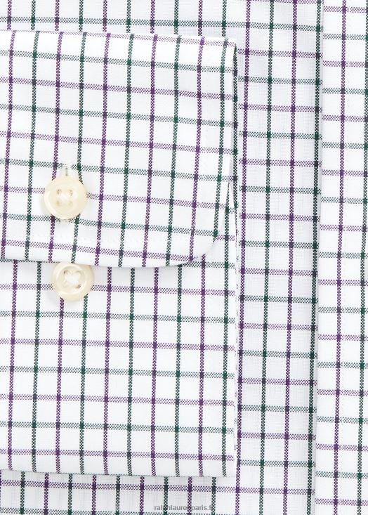 chemise oxford tattersall coupe ajustée 46T60T1249 Hommes Ralph Lauren multicolore violet/blanc