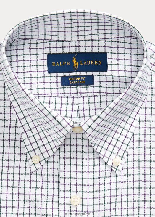 chemise oxford tattersall coupe ajustée 46T60T1249 Hommes Ralph Lauren multicolore violet/blanc