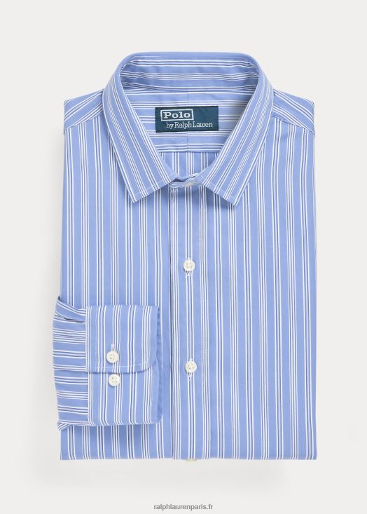 chemise rayée coupe ajustée 46T60T8650 Hommes Ralph Lauren blanc
