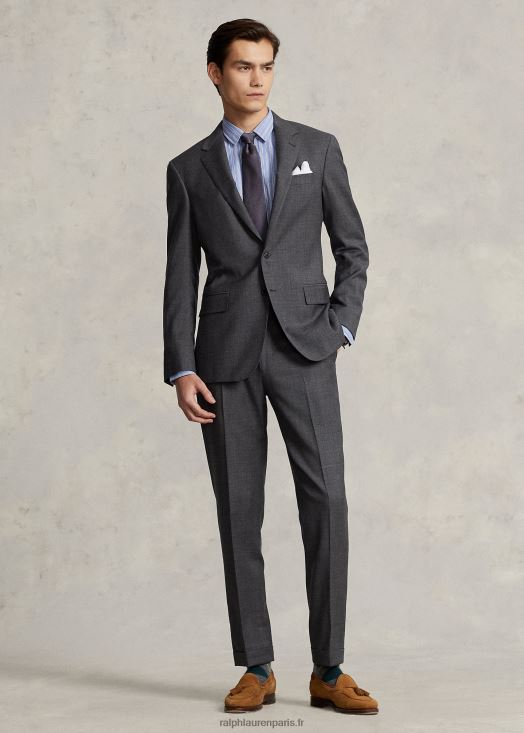 chemise rayée coupe ajustée 46T60T8650 Hommes Ralph Lauren blanc