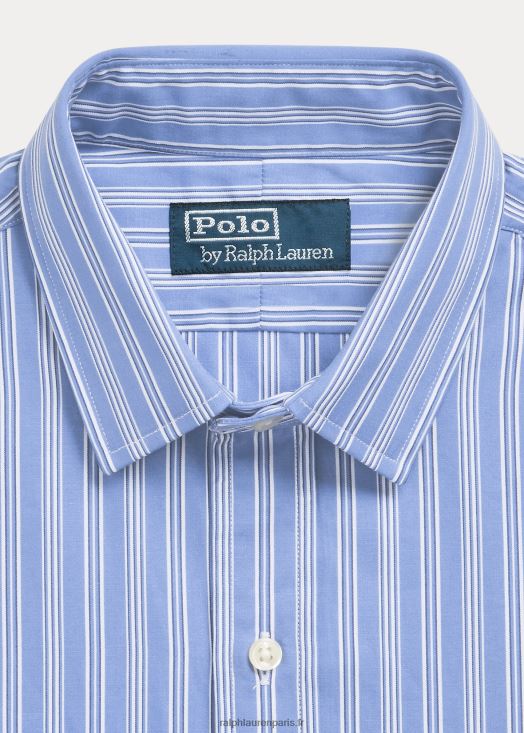 chemise rayée coupe ajustée 46T60T8650 Hommes Ralph Lauren blanc