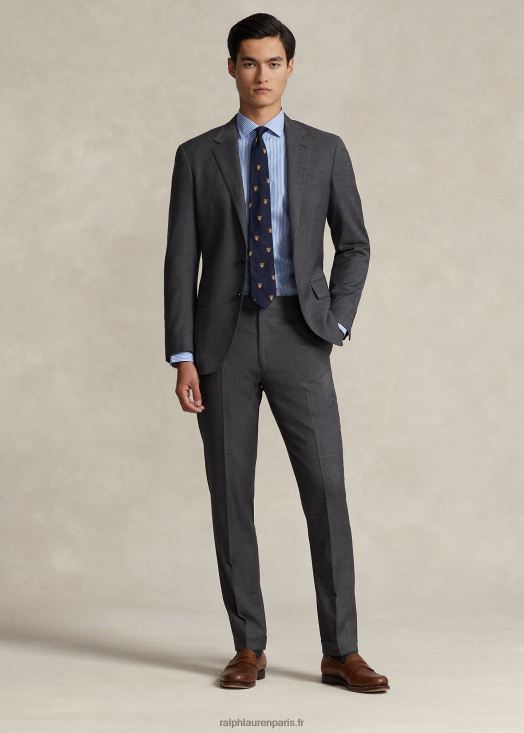 chemise rayée en popeline stretch facile d'entretien - toutes coupes 46T60T448 Hommes Ralph Lauren azur/blanc
