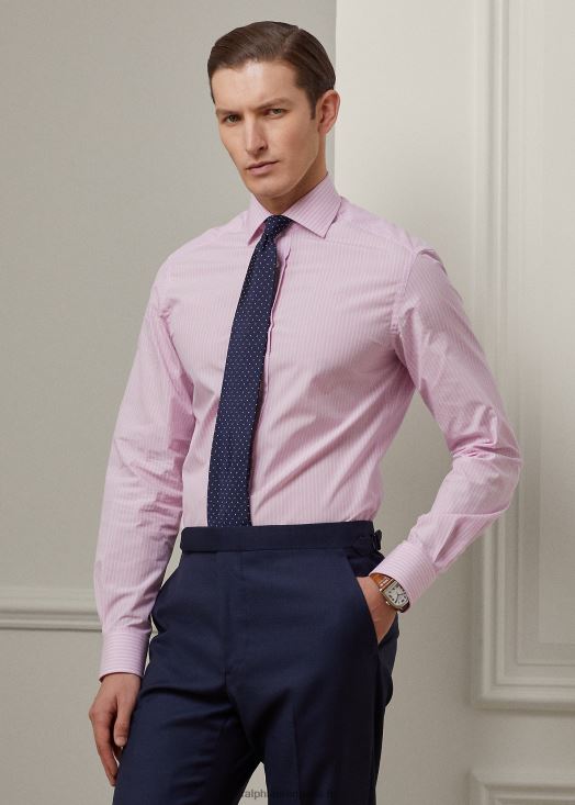 chemise rayée fil à fil 46T60T54 Hommes Ralph Lauren rose/blanc