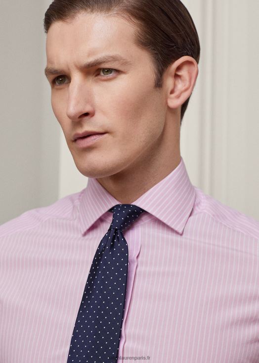 chemise rayée fil à fil 46T60T54 Hommes Ralph Lauren rose/blanc