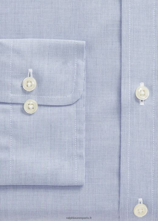 chemise slim en popeline 46T60T1011 Hommes Ralph Lauren bleu clair/blanc