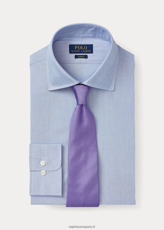 chemise slim en popeline 46T60T542 Hommes Ralph Lauren bleu méditerranéen