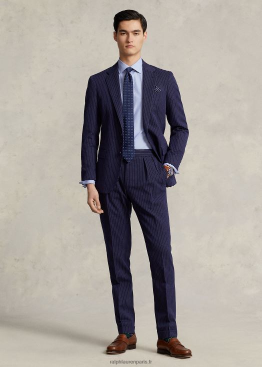 chemise slim en popeline 46T60T542 Hommes Ralph Lauren bleu méditerranéen