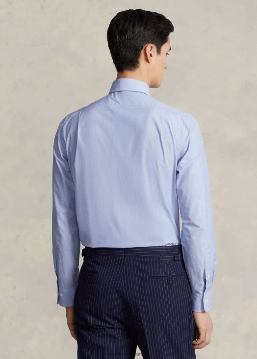 chemise slim en popeline 46T60T542 Hommes Ralph Lauren bleu méditerranéen