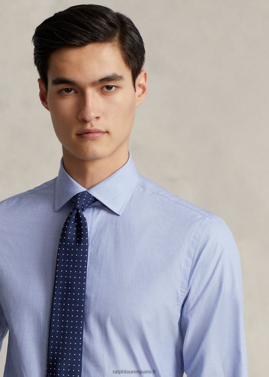 chemise slim en popeline 46T60T542 Hommes Ralph Lauren bleu méditerranéen