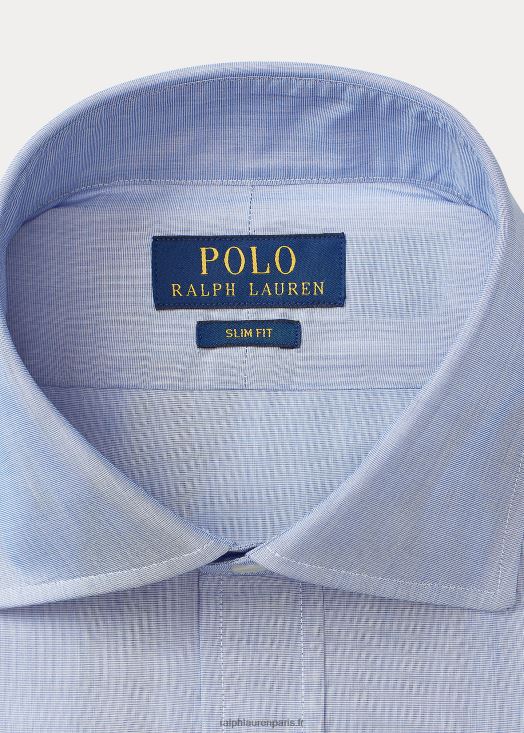 chemise slim en popeline 46T60T542 Hommes Ralph Lauren bleu méditerranéen