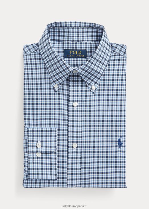 chemise slim en popeline à carreaux 46T60T1141 Hommes Ralph Lauren marine multi