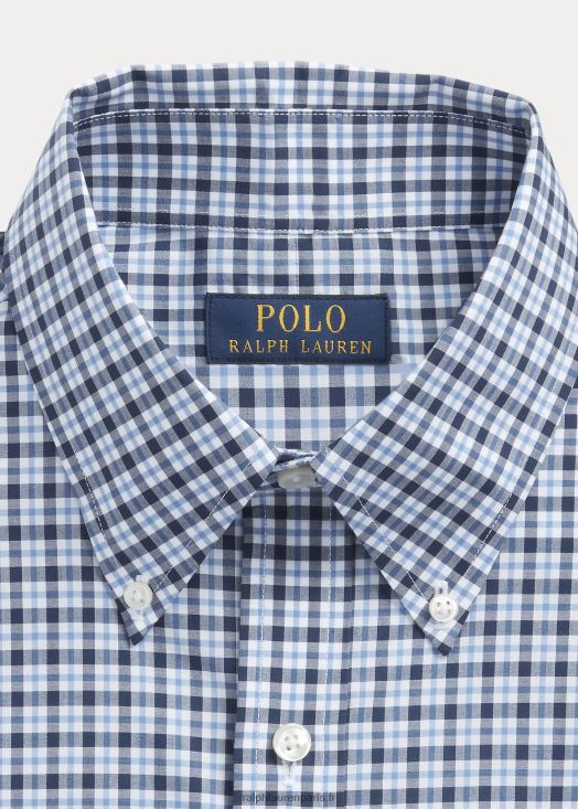 chemise slim en popeline à carreaux 46T60T1141 Hommes Ralph Lauren marine multi