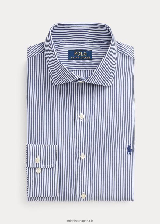 chemise slim en popeline rayée 46T60T1088 Hommes Ralph Lauren marine/blanc