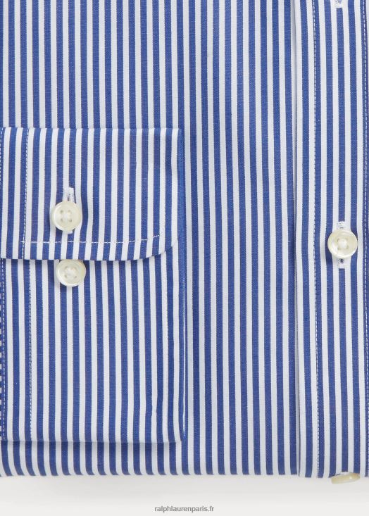 chemise slim en popeline rayée 46T60T378 Hommes Ralph Lauren royal/blanc