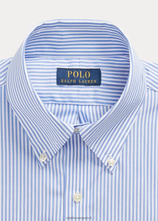 chemise slim en popeline rayée 46T60T379 Hommes Ralph Lauren bleu clair/blanc