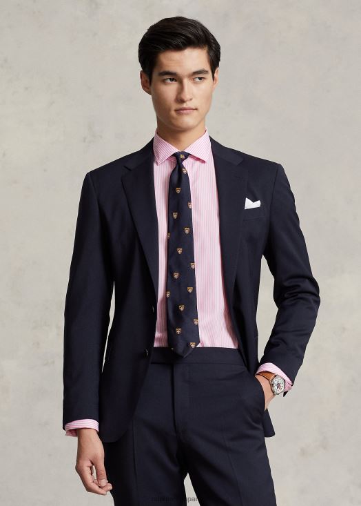 chemise slim en popeline rayée 46T60T380 Hommes Ralph Lauren rose/blanc
