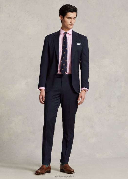 chemise slim en popeline rayée 46T60T380 Hommes Ralph Lauren rose/blanc