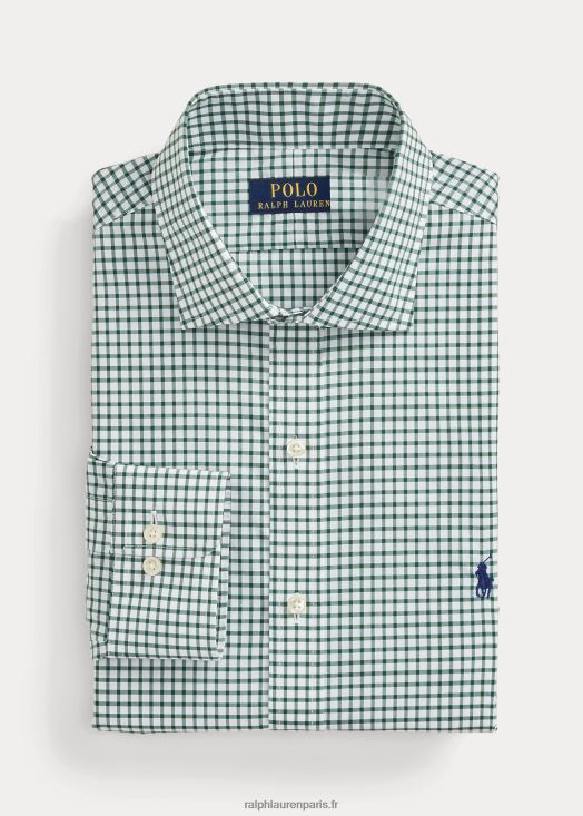 chemise slim fit en popeline à carreaux 46T60T741 Hommes Ralph Lauren pin/blanc