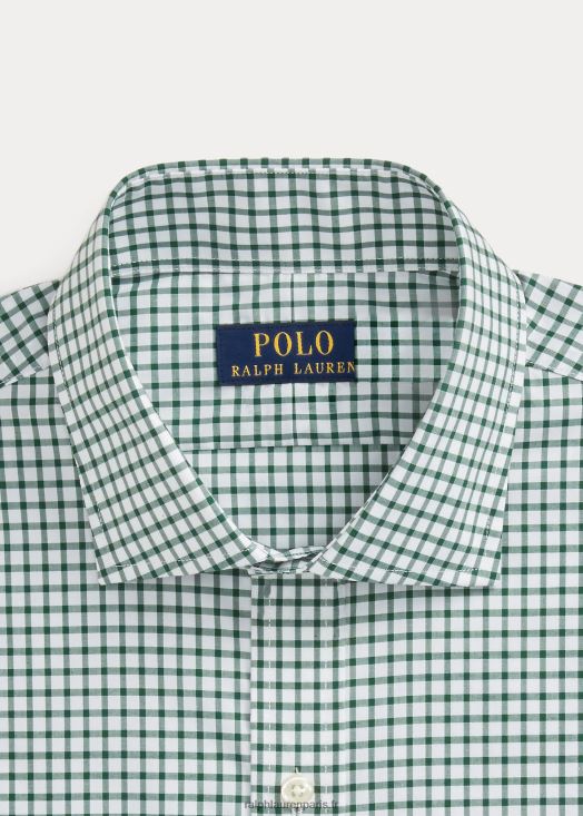 chemise slim fit en popeline à carreaux 46T60T741 Hommes Ralph Lauren pin/blanc