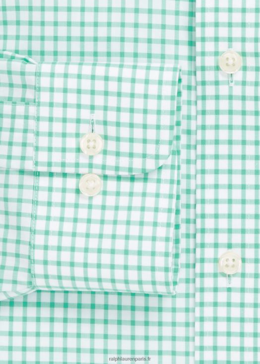chemise slim fit en popeline à carreaux 46T60T742 Hommes Ralph Lauren key west vert/blanc
