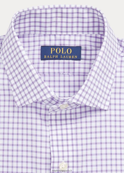 chemise slim fit en popeline à carreaux 46T60T743 Hommes Ralph Lauren cactus violet/blanc