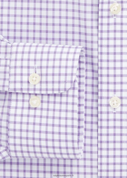 chemise slim fit en popeline à carreaux 46T60T743 Hommes Ralph Lauren cactus violet/blanc