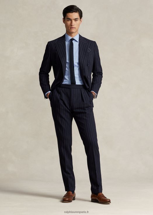 chemise vichy en popeline stretch facile d'entretien - toutes coupes 46T60T1033 Hommes Ralph Lauren mini bleu/blanc