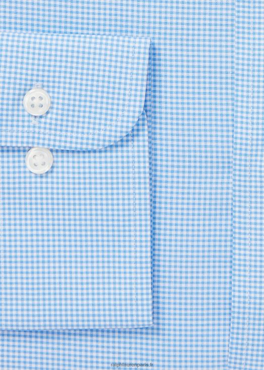 chemise vichy en popeline stretch facile d'entretien - toutes coupes 46T60T1033 Hommes Ralph Lauren mini bleu/blanc