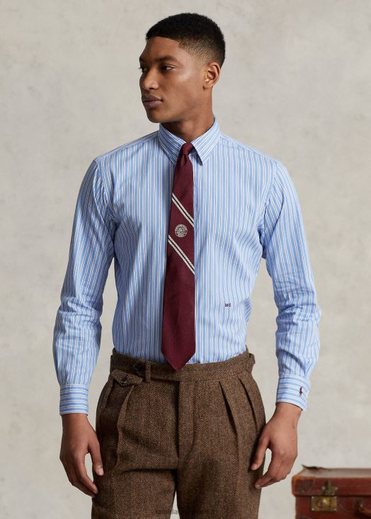 la chemise à monogramme de la collection morehouse 46T60T1282 Hommes Ralph Lauren bleu marine
