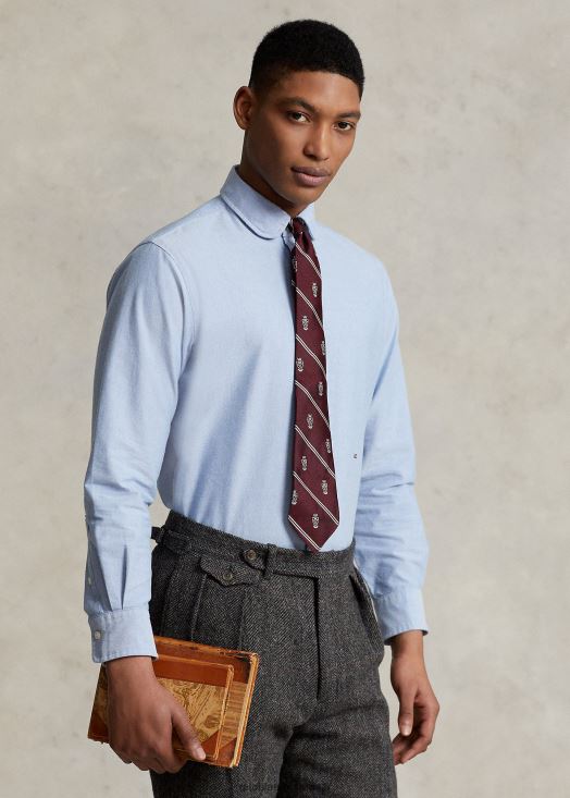 la chemise à monogramme de la collection morehouse 46T60T1283 Hommes Ralph Lauren bleu
