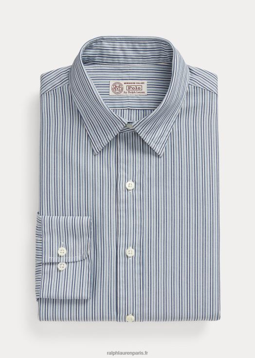 la chemise à monogramme de la collection morehouse 46T60T1292 Hommes Ralph Lauren bleu blanc