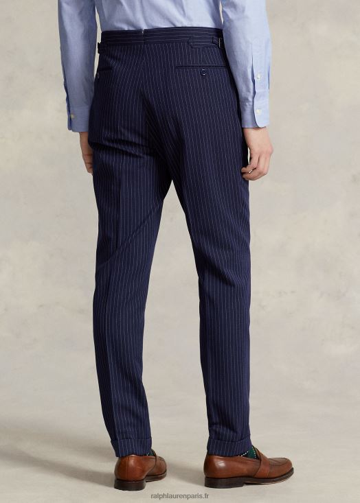 costume 3 pièces dobby polo à fines rayures 46T60T1226 Hommes Ralph Lauren marine/crème