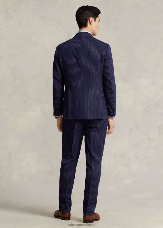 costume 3 pièces dobby polo à fines rayures 46T60T1226 Hommes Ralph Lauren marine/crème