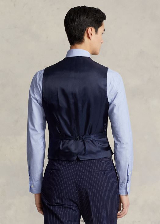 costume 3 pièces dobby polo à fines rayures 46T60T1226 Hommes Ralph Lauren marine/crème