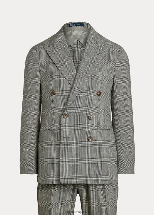 costume polo en laine à carreaux Prince de Galles 46T60T8604 Hommes Ralph Lauren noir/crème/bleu