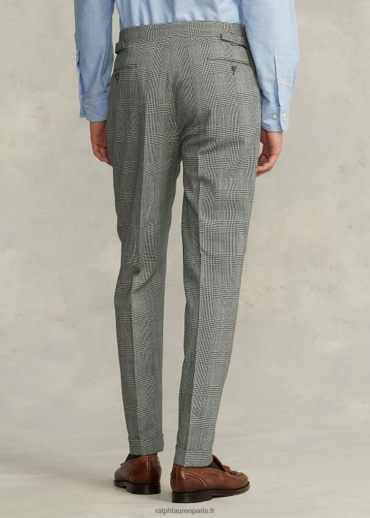 costume polo en laine à carreaux Prince de Galles 46T60T8604 Hommes Ralph Lauren noir/crème/bleu