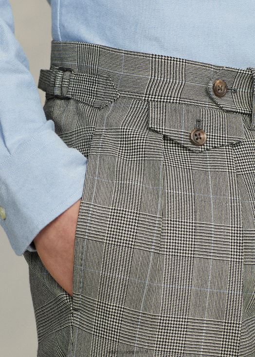 costume polo en laine à carreaux Prince de Galles 46T60T8604 Hommes Ralph Lauren noir/crème/bleu