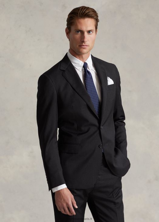costume polo en sergé de laine 46T60T933 Hommes Ralph Lauren charbon