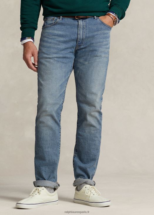 jean droit décontracté hampton 46T60T1468 Hommes Ralph Lauren indigo clair