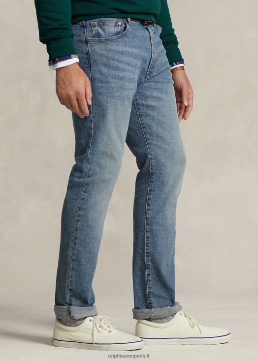 jean droit décontracté hampton 46T60T1468 Hommes Ralph Lauren indigo clair