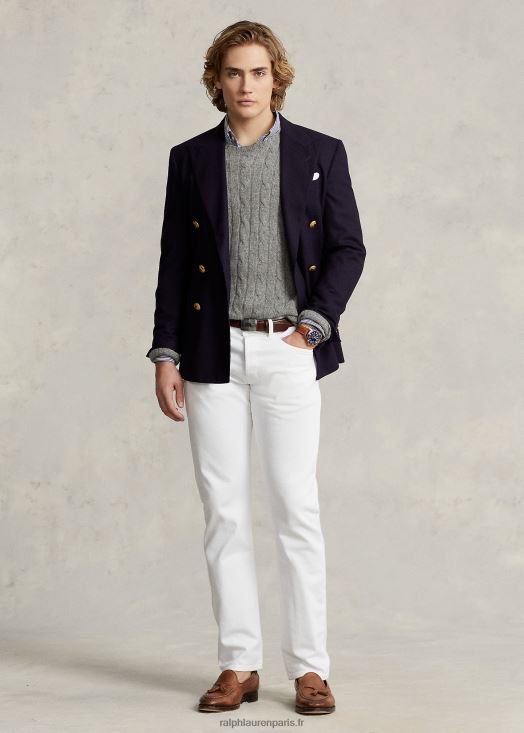 jean droit slim varick 46T60T759 Hommes Ralph Lauren douvres stretch blanc