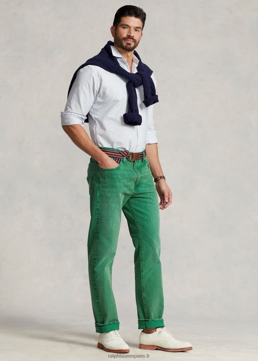 jean stretch droit slim varick 46T60T1482 Hommes Ralph Lauren vert optique