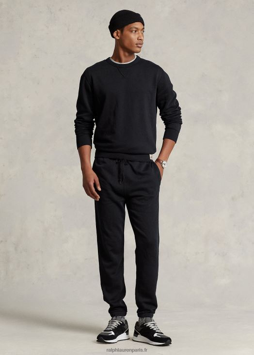 pantalon de jogging en molleton teint en pièce 46T60T8633 Hommes Ralph Lauren noir